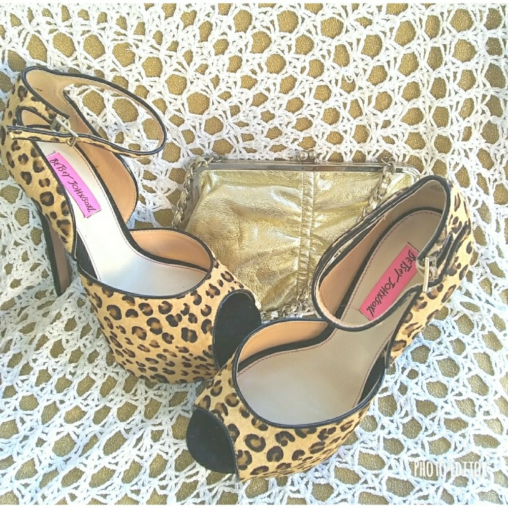 BETSEY JOHNSON LEANAH-P LEOPARD PLATFORMS - Picture 2 of 4